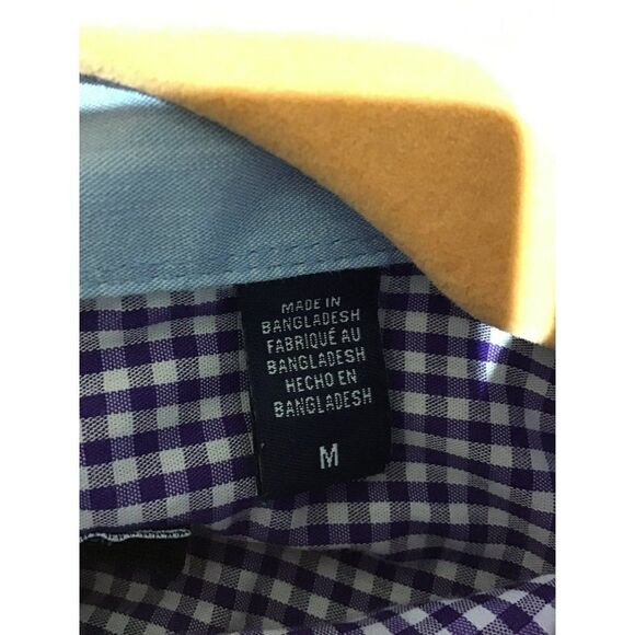 Izod Men's Gingham Plaid Shirt M - Picture 4 of 5